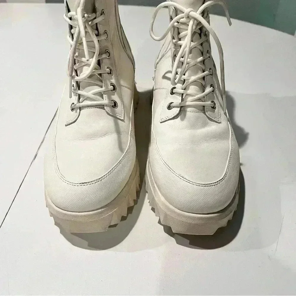 Nurture Whitney Water Resistant Leather Lace-Up Lug Sole Platform Boots‎